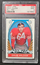 1972 Topps Football Dave Wilcox # 282 PSA 9 MINT high number