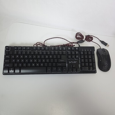 New SkyTech Keyboard + Mouse K-1000 M-1200N RGB Backit Gaming USB Wired 
