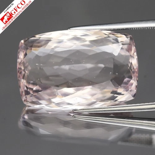 ? GFCO CERTIFIED Big! 29.07ct VS Natural Light Pink Morganite - Unheated, Gem