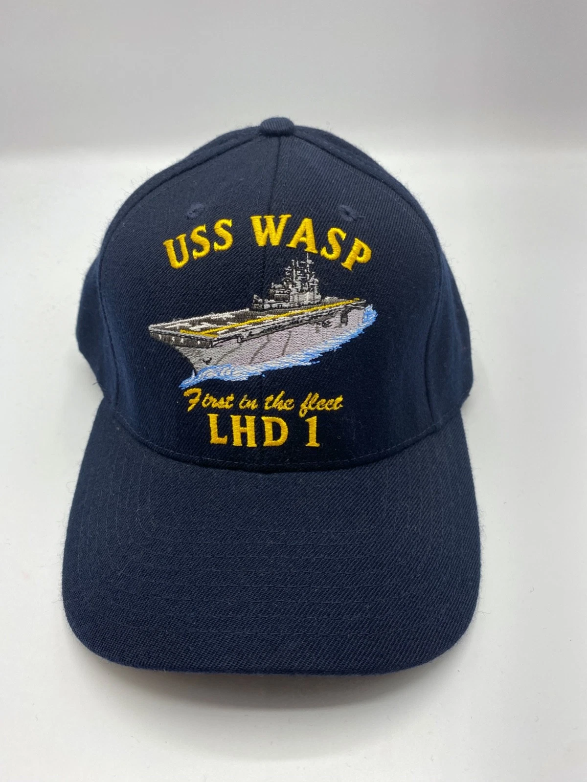 The Corps USS Wasp LHD 1 Logo Blue Baseball Cap Hat One Size