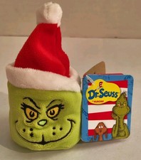 Aurora World Plush 2024 Dr. Seuss The Grinch Mallows Santa Grinch 2.5"
