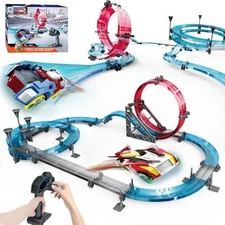 Slot Car Race Track Set Electric Powered Race Track Dual Racing Car Track Set