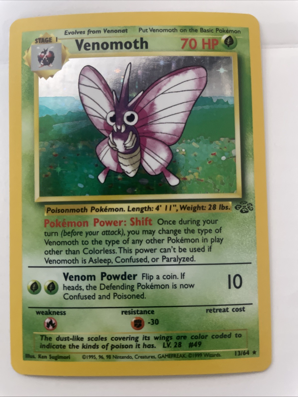 Pokémon TCG Venomoth Holo Rare 13/64