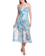 Adrianna Papell Mesh Midi Dress Women's