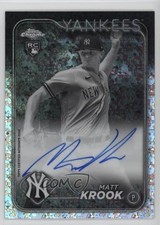 2024 Chrome Rookie Black & White Mini-Diamond Refractor Matt Krook Auto 12kh