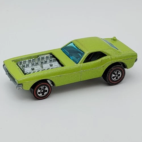 1970 Hot Wheels Redline Show-Off Lime Spectraflame Hong Kong Base Original