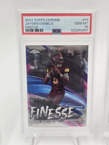 2024 Topps Chrome - Finesse Jayden Daniels #F-3 (RC) PSA 10 Gem