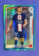 Rookie Card- HUGO EKITIKE Aqua Prism Refractor 2023 Topps Merlin UEFA: PSG. rookie card picture