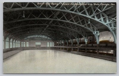 Postcard Ohio Cleveland Elysium Ice Skating Rink 68S