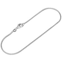 Armband 925 Sterling Silber 19Cm Fuchsschwanzketten Rund GedrüCkt Damen Armkette