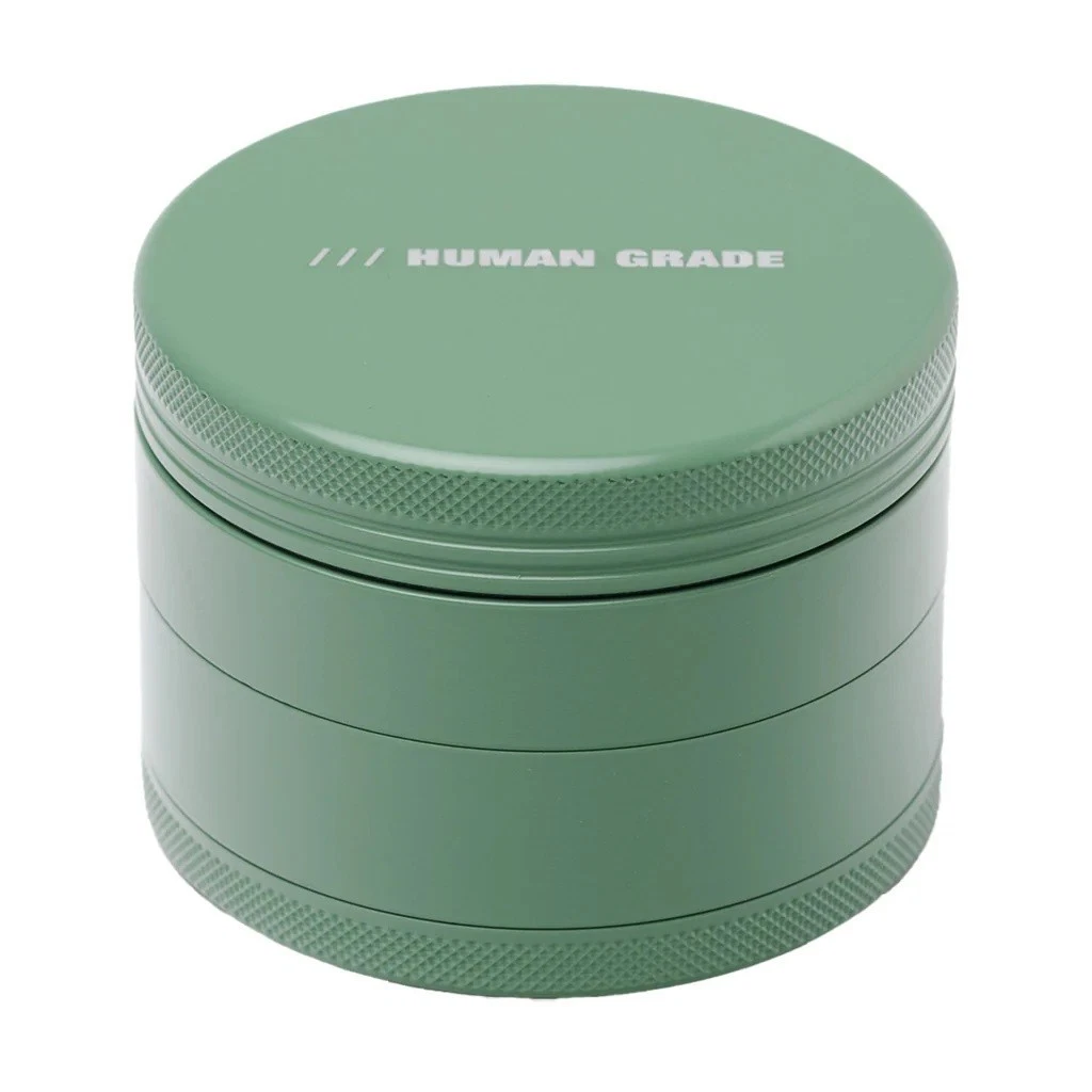 Human Grade 2.5" (63mm) Premium Aluminum Hand Grinder 4C Herb Spice Tobacco Sage