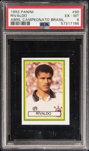 1993 PANINI ABRIL CAMPEONATO BRASILEIRO 93 #90 RIVALDO PSA 6