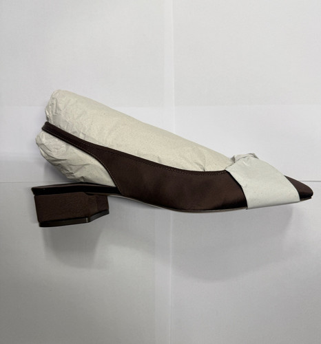 New EVERLANE The Ballet Slingback Heel/Size 10/Brown/ - Picture 1 of 7