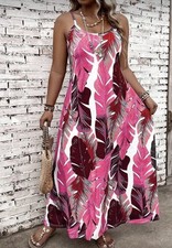 Pinks Tropical Palm Print Maxi Dress NEW Plus Size 18 20 22 Summer Holiday