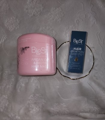 BLEST HAIR BUNDLE!  Hair growth Oil & hair Mask argan oil,biotin ( two products)