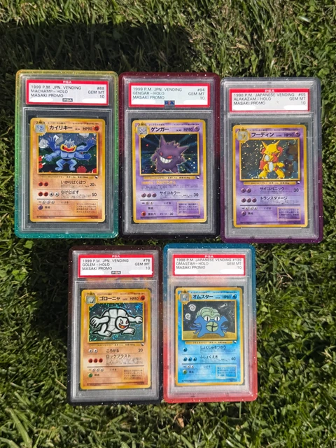 COMPLETE PSA 10 MASAKI SET (1999 Pokemon Japanese Vending Masaki Promo Holos)