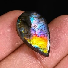 Beautiful Natural Labradorite Pear Shape Cabochon, 14.00 CRT 22X14X7 MM U-44
