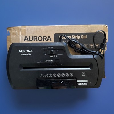 Aurora AU800SD Professional Paper Shredder/CD/Credit Card Shredder Open Box New