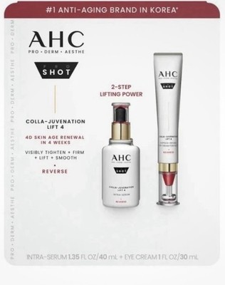 NEW AHC PRO SHOT COLLA - JUVENATION INTRA SERUM AND + EYE CREAM (1.35 OZ + 1 OZ)