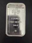 PAMP Suisse 1 oz Silver Bar - Modern Sunburst Radial Design - .999 Fine w/Wallet