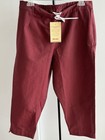 NWT Fabindia 100% Cotton Women's Pant Wine 🍷 Burgundy Elastic Back Cropped 36 — photo 5