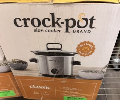 Crock-Pot | 2 Qt | Silver | Classic Slow Cooker Small Meals & Dips