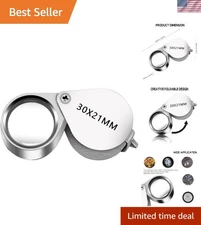 Pocket-Sized 30x Magnifying Glass - Lightweight Jewelers Loupe for Precision
