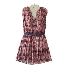 Forever 21 Contemporary Women’s Large Tribal Print Mini Dress Smocked Waist Boho