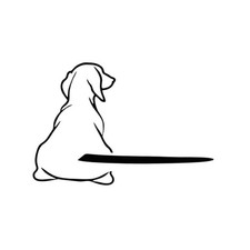 White Funny Dog Moving Tail Decal Dog Windshield Wiper Sticker Cute Animal