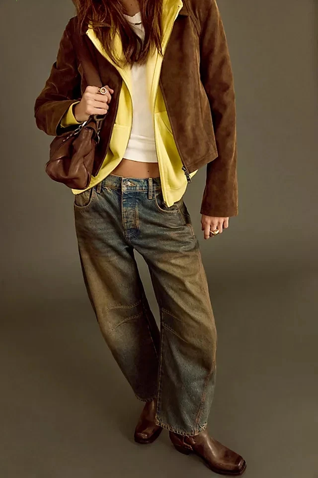 Free People - We The Free Good Luck Mid-Rise Barrel Jeans - Image 2 of 4