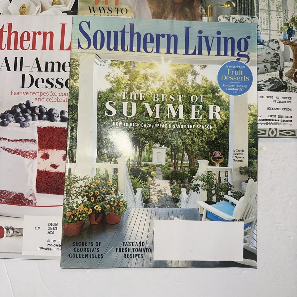 Lot Of 6 Southern Living Magazine 2018 2019 Back Issues Lifestyle Foto 3 de 4