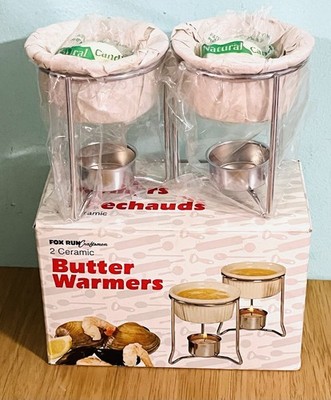 NEW Fox Run Craftsmen Ceramic Butter Warmers Set Of 2