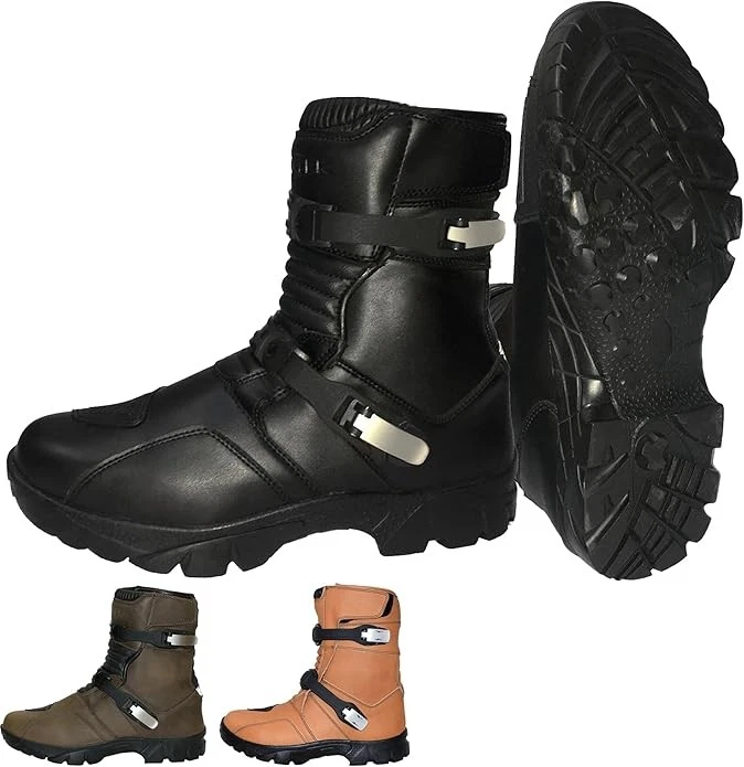 Men's Motorcycle Riding Boots Waterproof Biker Shoes Non Slip Gear Shift
