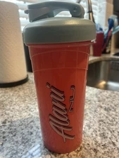 Alani Nu 20 oz Sport Shaker Bottle Pink/Coral Teal Energy Drink WATER BOTTLE