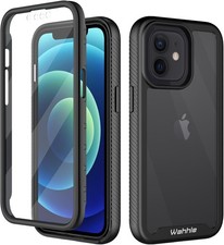 Case Screen Protector for iPhone 12/12 Pro 6.1 Inch Full Body Shockproof Slim