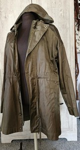 DANA BUCHMAN SPRING TRENCH CAR COAT JACKET HOODED SAFARI