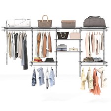 Wire Closet Organizer System Wall-mounted Adj...