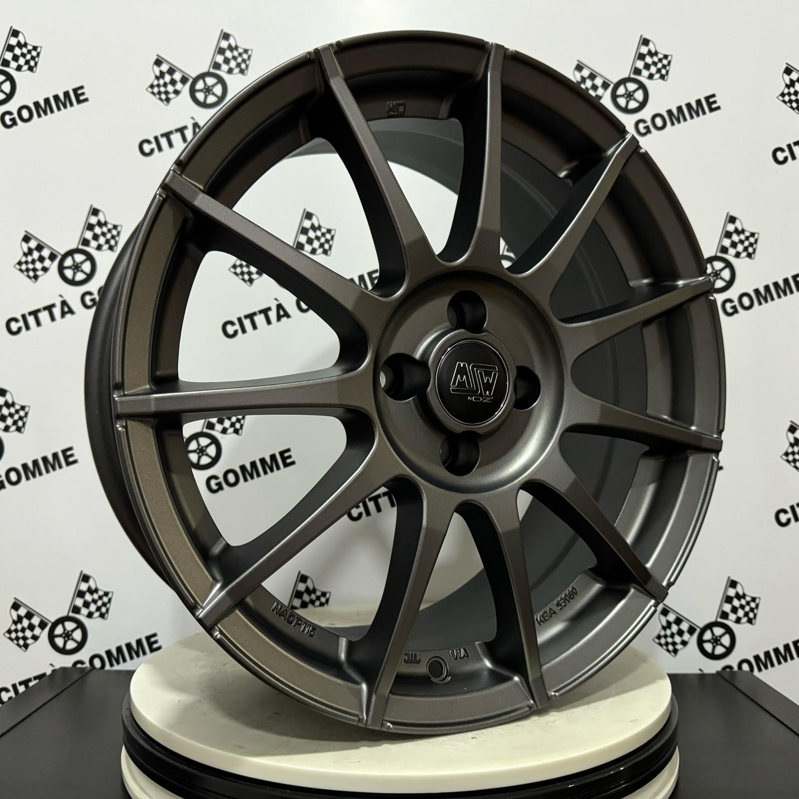 Kit 4 Cerchi in Lega Fiat 500 da 16" + 4 Gomme 195/45R16 Riken Road Performance - Miniatura 7