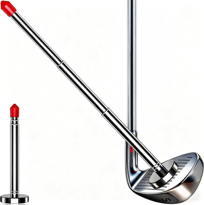 Golf Alignment Rods - Club Alignment Sticks with Telescopic Magnetic Corrector T