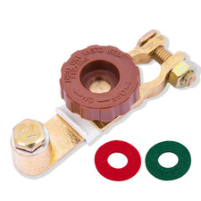 Top Post Battery Disconnect Switch with Anti-Corrosion Washers-12V/125A,Quick Cu