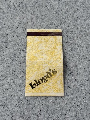 Lloyds Restaurant Marshalltown Iowa Vintage Matchbook Cover F2