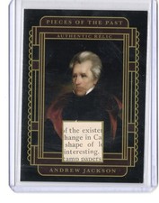 2025 Pieces of the Past Andrew Jackson HISTORIC PRINT RELIC #SR-AJ1 POTUS d