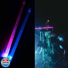 Bright LED Light Up Drumsticks 1 Pair, Rechargeable 13 Color Chan