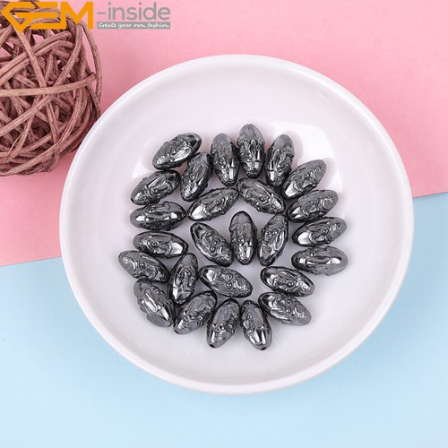 Cuentas de hematita negras naturales fabricación de joyas poder energía chakra 15" moneda cruz - Imagen 183 de 360