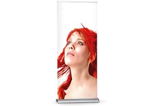 Rollup Roll-Up Banner ohne Druck, Display, Messestand, 85x160-220 cm, Neu
