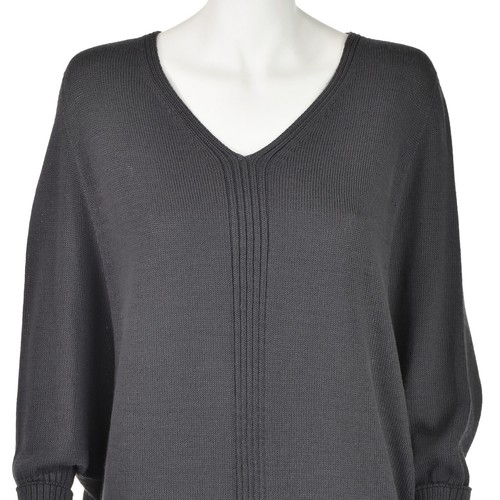 Suéter Resort ST. JOHN Gris De Gran Tamaño Manga Dolman Acogedor Novio 2013 Talla Pequeña - Imagen 2 de 6