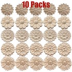 10PCS Hand Carved Solid Hardwood Applique/Onlay Rosette US
