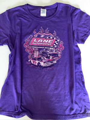 Lane Automotive 1964 Womens XL Purple Cotton T Shirt Classic