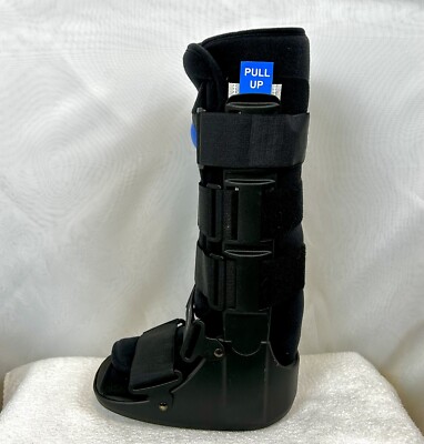 NEW High Top Adjustable Air Cast Walker Boot, Black Tall X-Small