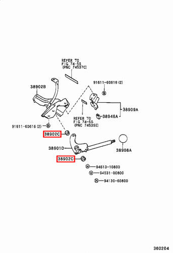Genuine Toyota Dyna 200 BU80 BU67 BU66 BU65 BU62 Valve Control Lever Bush x4 - Picture 6 of 19